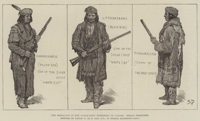 The Rebellion in the North West Territory of Canada, Indian Prisoners by Sidney Paget
